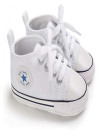 First Walker Canvas shoes crib Baby High Top Ankle shoes Boy and Girl White